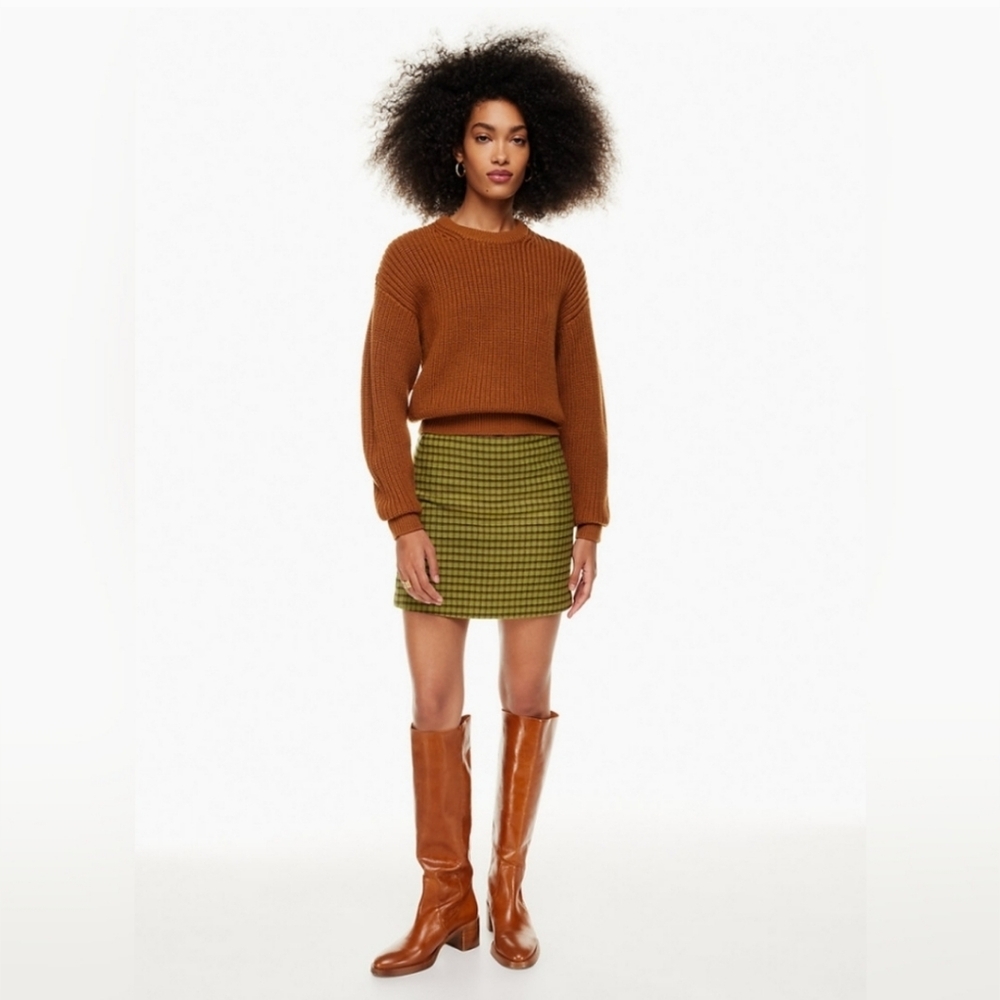 aritzia classic plaid mini skirt Wilfred